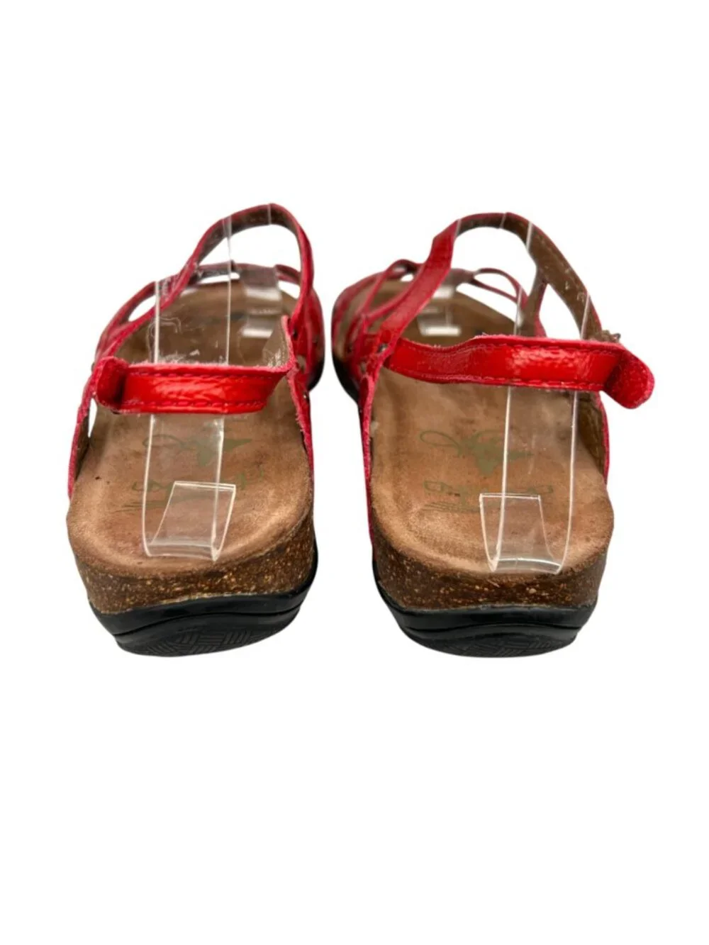 Dansko Jolie Red Leather Strappy Sandals Size 37 EU 6.5-7 US Comfort Resortwear